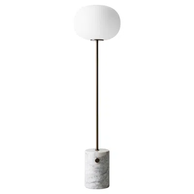 Pre-owned Audo Jwda Floor Lamp, Carrara Marble / Bronzed Brass, By Jonas Wagell For  In Transparent