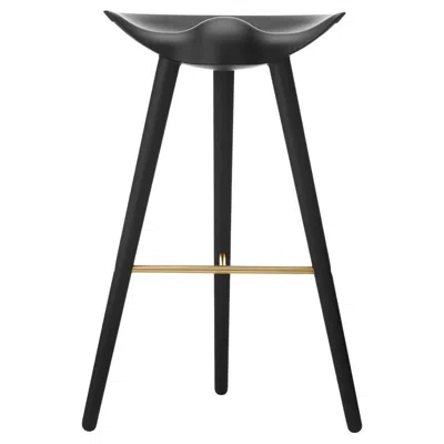 Pre-owned Audo Mogens Lassen ml 42 Counter Stool Black Stained Beech Brass For