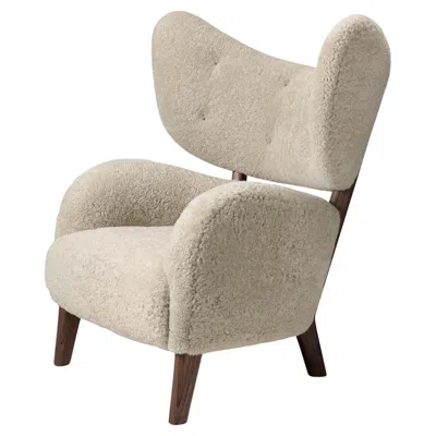 Pre-owned Audo My Own Chair Lounge Chair-sheepskin Moonlight/walnut By Flemming Lassen For  In Brown