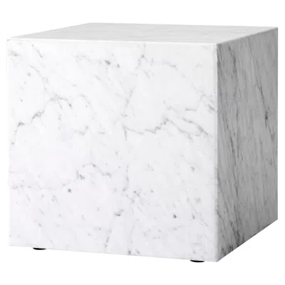 Pre-owned Audo Plinth Cubic Side Table, White Marble Carrara, By Norm Architects For