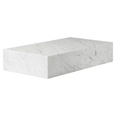 Pre-owned Audo Plinth Grand Lounge Table In White, Carrara Marble, By Norm Architects For  In Brown