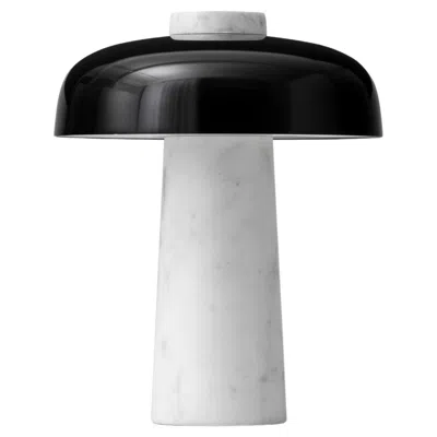 Pre-owned Audo Reverse Table Lamp, Carrara Marble & Black, By Aleksandar Lazic For  In Transparent