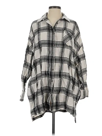 Pre-owned Audrey 3+1 3/4 Sleeve Blouse In Silver