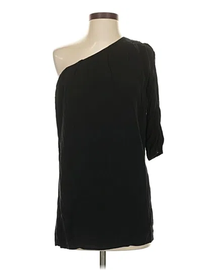 Pre-owned Audrey 3+1 3/4 Sleeve Top Black One Shoulder Neckline Tops