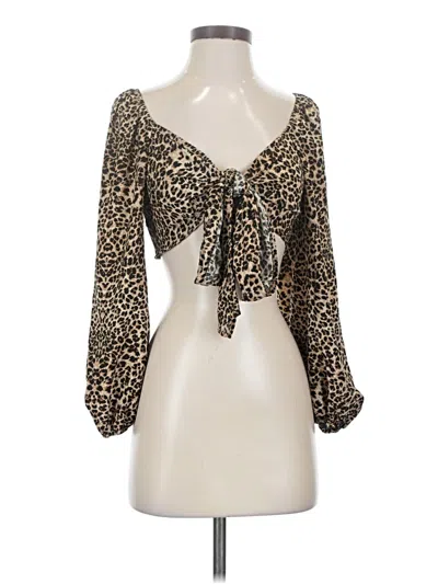 Pre-owned Audrey 3+1 3/4 Sleeve T-shirt In Gold