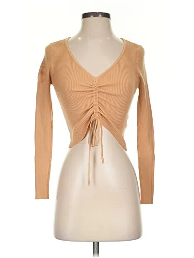 Pre-owned Audrey 3+1 Cardigan Sweater In Brown