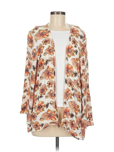 Pre-owned Audrey 3+1 Cardigan Sweater In Orange