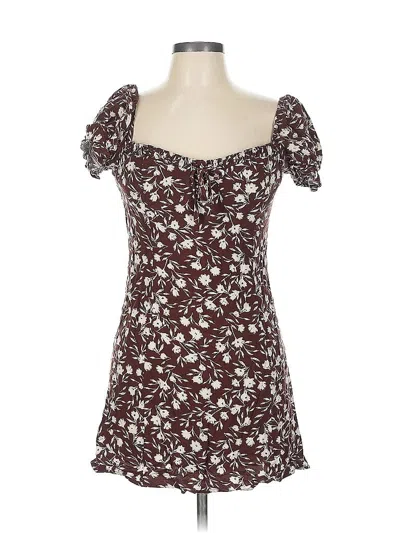 Pre-owned Audrey 3+1 Casual Dress In Burgundy