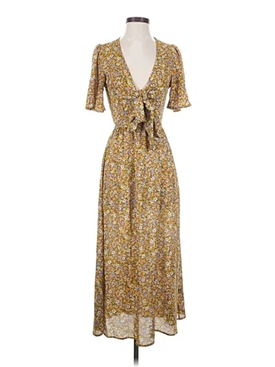 Pre-owned Audrey 3+1 Casual Dress In Gold