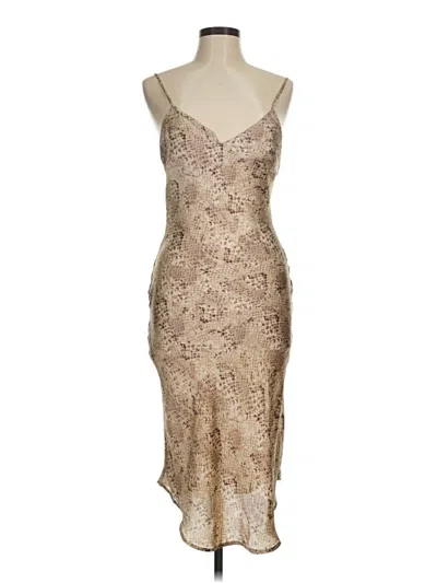 Pre-owned Audrey 3+1 Cocktail Dress In Tan