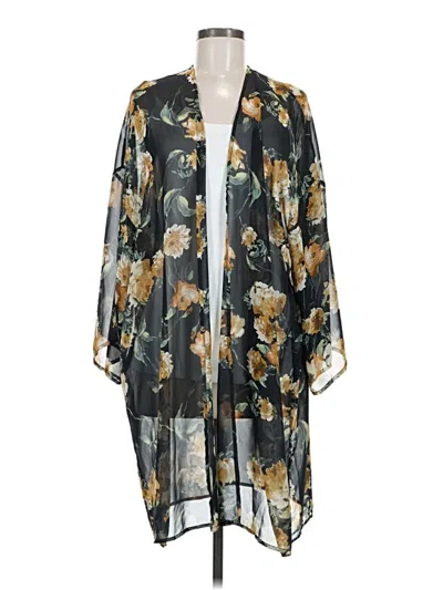 Pre-owned Audrey 3+1 Kimono In Black