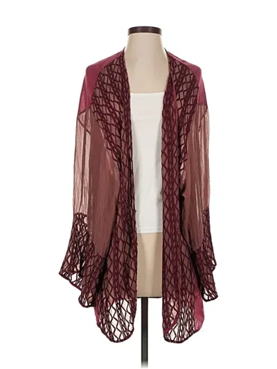 Pre-owned Audrey 3+1 Kimono In Burgundy