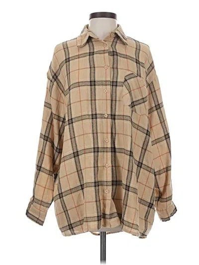 Pre-owned Audrey 3+1 Long Sleeve Blouse In Brown