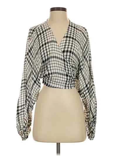 Pre-owned Audrey 3+1 Long Sleeve Blouse In Ivory