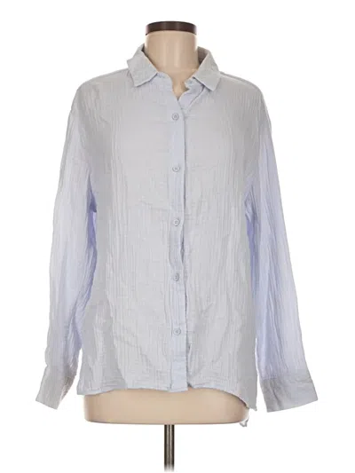 Pre-owned Audrey 3+1 Long Sleeve Button Down Shirt In Blue