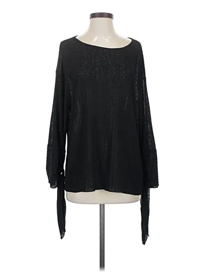 Pre-owned Audrey 3+1 Long Sleeve Top Black Boatneck Tops