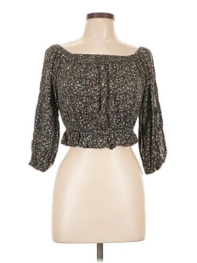 Pre-owned Audrey 3+1 Short Sleeve Blouse In Green