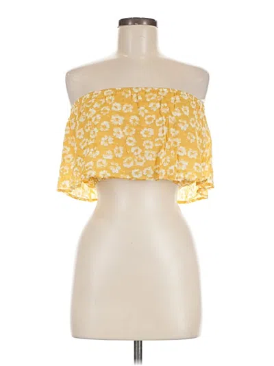Pre-owned Audrey 3+1 Sleeveless Blouse In Yellow
