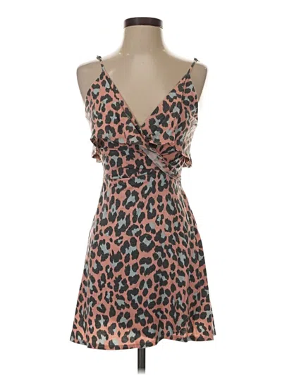 Pre-owned Audrey 3+1 Sleeveless Top Brown Sweetheart Neckline Tops