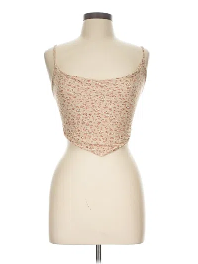 Pre-owned Audrey 3+1 Sleeveless Top Tan Sweetheart Neckline Tops