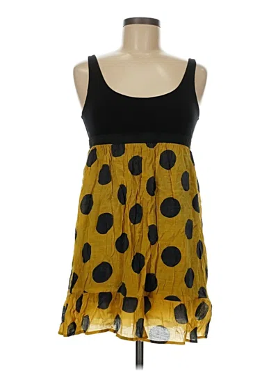 Pre-owned Audrey 3+1 Sleeveless Top Yellow Strapless Neckline Tops