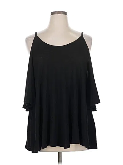 Pre-owned Audrey 3+1 Tank Top Black Cold Shoulder Neckline Tops