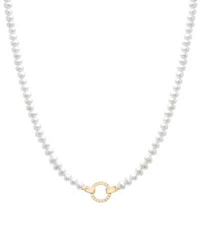 Audrey By Aurate Cultured Freshwater Pearl (4mm) 17" Collar Necklace In Gold