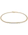 Audrey By Aurate Diamond Bar Curb Link Bracelet (1/6 Ct. T.w.) In Gold Vermeil, Created For Macy's In Gold