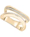 AUDREY BY AURATE DIAMOND DOUBLE ROW OPENWORK ABSTRACT STATEMENT RING (1/4 CT. T.W.) IN GOLD VERMEIL, CREATED FOR MACY