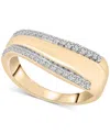 AUDREY BY AURATE DIAMOND DOUBLE ROW TAPERED STATEMENT RING (1/4 CT. T.W.) IN GOLD VERMEIL, CREATED FOR MACY'S
