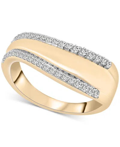 Audrey By Aurate Diamond Double Row Tapered Statement Ring (1/4 Ct. T.w.) In Gold Vermeil, Created For Macy's