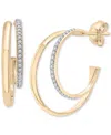 Audrey By Aurate Diamond Double Small Hoop Earrings (1/4 Ct. T.w.) In Gold Vermeil, Created For Macy's In Gold Vermeil