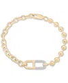 AUDREY BY AURATE DIAMOND HORIZONTAL LINK TWO-CHAIN BRACELET (1/5 CT. T.W.) IN GOLD VERMEIL, CREATED FOR MACY'S