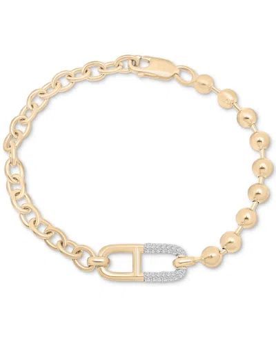 Audrey By Aurate Diamond Horizontal Link Two-chain Bracelet (1/5 Ct. T.w.) In Gold Vermeil, Created For Macy's