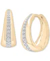 Audrey By Aurate Diamond Tapered Extra Small Hoop Earrings (1/4 Ct. T.w.) In Gold Vermeil, Created For Macy's In Gold Vermeil