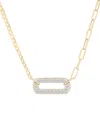 AUDREY BY AURATE DIAMOND TWO-CHAIN LINK 18" PENDANT NECKLACE (3/4 CT. T.W.) IN GOLD VERMEIL, CREATED FOR MACY'S