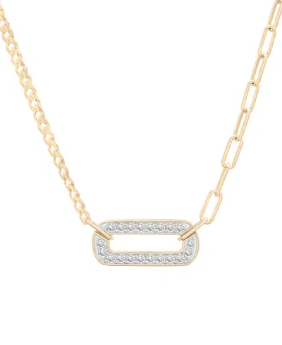 Audrey By Aurate Diamond Two-chain Link 18" Pendant Necklace (3/4 Ct. T.w.) In Gold Vermeil, Created For Macy's