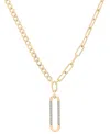 AUDREY BY AURATE DIAMOND VERTICAL LINK TWO-CHAIN 18" PENDANT NECKLACE (1/6 CT. T.W.) IN GOLD VERMEIL, CREATED FOR MAC