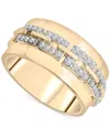 Audrey By Aurate Diamond Wide Band Statement Ring (1/4 Ct. T.w.) In Gold Vermeil Or Sterling Silver, Created For Macy In Gold Vermeil