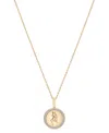 Audrey By Aurate Diamond Zodiac Reversible Pendant Necklace (1/10 Ct. T.w.) In Gold Vermeil, Exclusively At Macy's In Aquarius