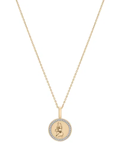Audrey By Aurate Diamond Zodiac Reversible Pendant Necklace (1/10 Ct. T.w.) In Gold Vermeil, Exclusively At Macy's In Scorpio