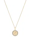 Audrey By Aurate Diamond Zodiac Reversible Pendant Necklace (1/10 Ct. T.w.) In Gold Vermeil, Exclusively At Macy's In Virgo