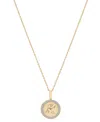 Audrey By Aurate Diamond Zodiac Reversible Pendant Necklace (1/10 Ct. T.w.) In Gold Vermeil, Exclusively At Macy's In Libra