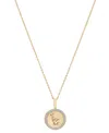 Audrey By Aurate Diamond Zodiac Reversible Pendant Necklace (1/10 Ct. T.w.) In Gold Vermeil, Exclusively At Macy's In Taurus