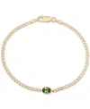 Audrey By Aurate Green Tourmaline Curb Link Bracelet (1/2 Ct. T.w.) In Gold Vermeil, Created For Macy's In Gold