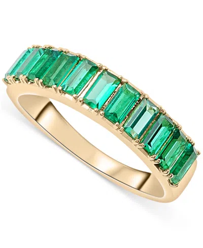 Audrey By Aurate Nano Emerald Color Baguette Ring (1 Ct. T.w.) In Gold Vermeil (also In Nano White Sapphire Color, Na In Green