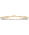 Audrey By Aurate Nano Emerald Color Baguette Tennis Bracelet (3 Ct. T.w.) In Gold Vermeil (also In Nano White Sapphir In White