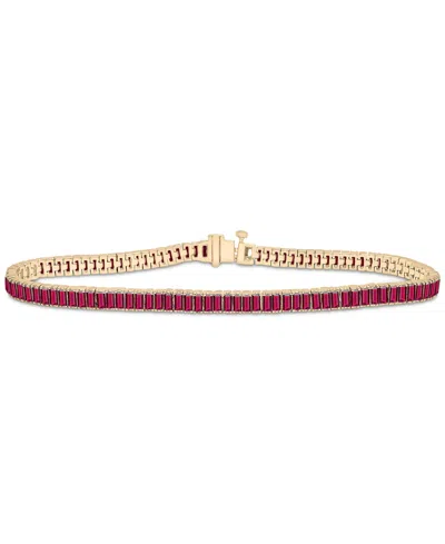 Audrey By Aurate Nano Emerald Color Baguette Tennis Bracelet (3 Ct. T.w.) In Gold Vermeil (also In Nano White Sapphir