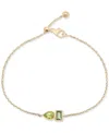Audrey By Aurate Peridot (3/8 Ct. T.w.) & Green Tourmaline (1/3 Ct. T.w.) Link Bracelet In Gold Vermeil, Created For  In Gold
