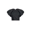Audrey Vallens Women's Black All-gen Gathers And Volume Top In Black